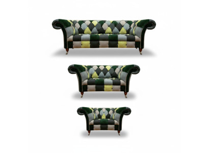 Chesterfield Wohnzimmer Modern Polstermöbel Sofagarnitur 3tlg 3+2+1