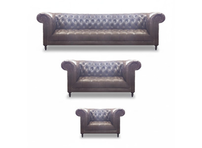 Chesterfield Luxus Komplett 3tlg Wohnzimmer Sofagarnitur Polstermöbel 4+2+1