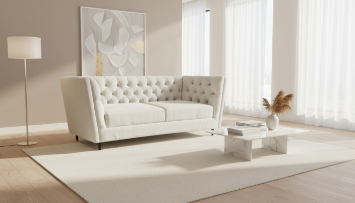 Wohnzimmer Sofa Zweisitzer Couch Leder Sofas Polstermöbel Chesterfield Set