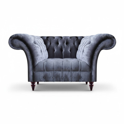 Moderne Graue Wohnzimmer Couch Designer Zweisitzer 2-Sitzer Textilsofas