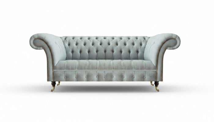 Hellgraue Chesterfield Polstermöbel Wohnzimmer 3-Sitzer Couch Edle Möbel