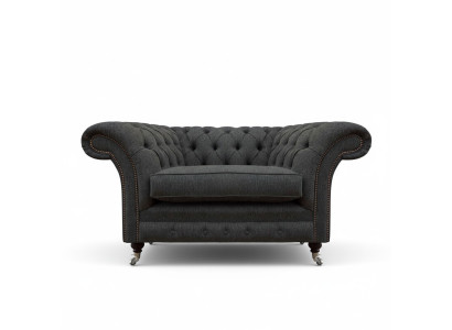 Luxus Chesterfield Sessel Wohnzimmer 1-Sitzer Stoff Wohnzimmer Möbel