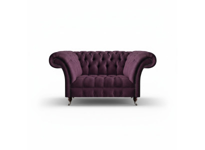 Lila Chesterfield Polstersofa Wohnzimmer Designer Zweisitzer Edle Couch