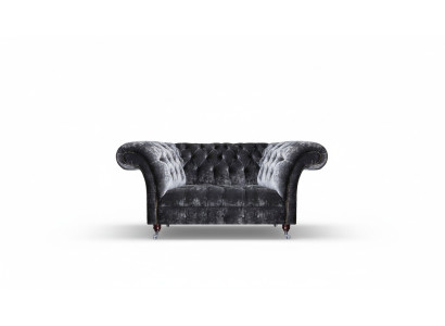 Chesterfield Samtsofa Designer Zweisitzer Textilcouchen Polstersofas