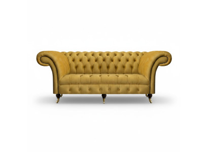 Chesterfield Luxus Möbel Dreisitzer Sofa Couch Textil Polstersofa  Wohnzimmer