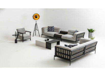 Luxuriöses Sofa Set Designer Viersitzer Edler Polster Dreisitzer Sessel