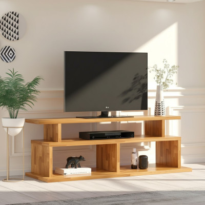 Stilvoller Brauner RTV-Tisch Wohnzimmer Fernsehtich Robustes Sideboard