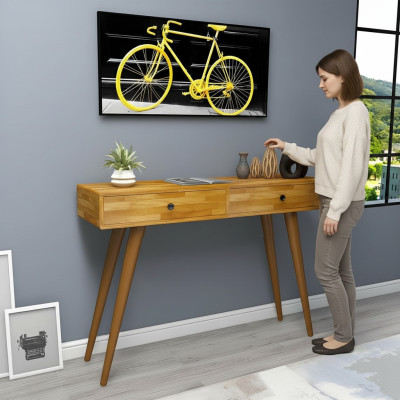 Hochwertig Braun Konsolentisch Design Holz Tisch Konsole Konsolentische
