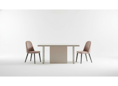 Beige Esstischset 4 x stühle tische küche luxusmöbel anrichte spiegel