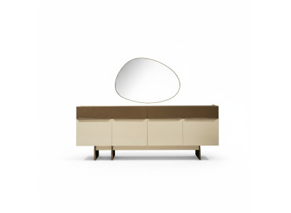Braun-Beige Küchenanrichte Designer Esszimmer Möbel Luxuiöse Kommode