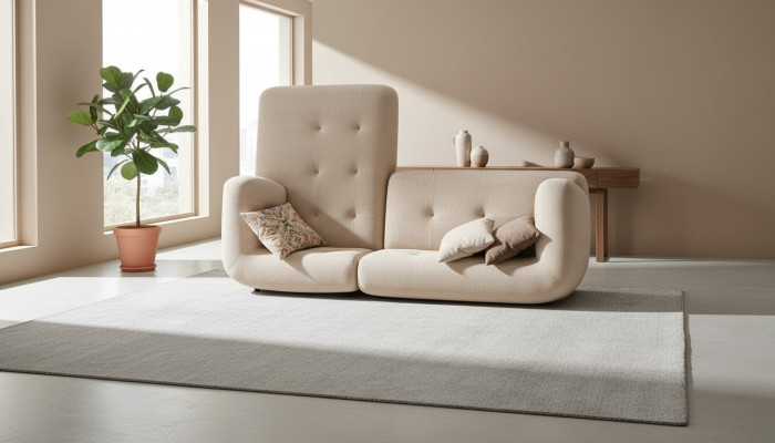 Moderne Beige L-Form Designer Couch Wohnzimmer Sitzsofa Edle Eckcouchen