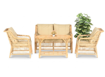 4tlg. Set Garten Möbel Sitzmöbel Sofagarnitur Terrasse Tisch Sofa Couch Modern