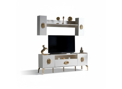 Esszimmer Wohnwände Moderne TV-Ständer Wandregale Wohnzimmer Luxus TV-Möbel