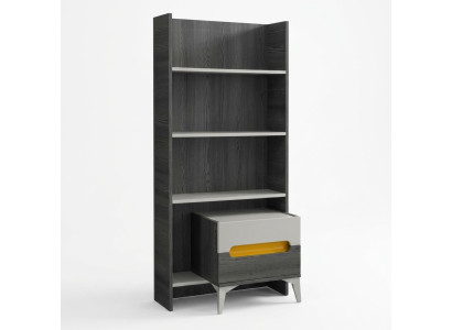Bücherregal Grau Regal Schrank Holz für Kinderzimmer Jugendzimmer Möbel