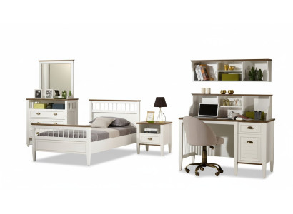 Kinderzimmer-Set Weiß aus Holz mit stilvollem Design
