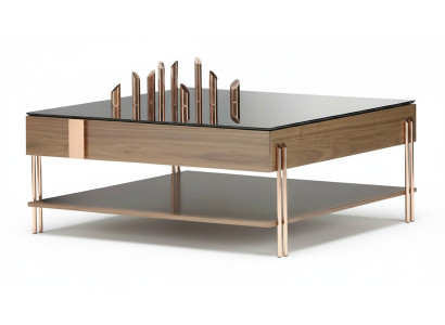 Eleganter brauner Couchtisch aus Holz im modernen Design