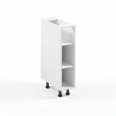 Στενός ντουλάπας κουζίνας με ανοιχτό ράφι
