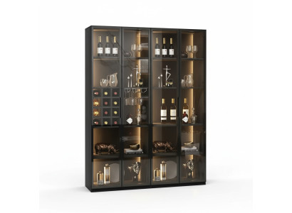 Weinschrank Vitrine Schaukasten Glasvitrine Schrankvitrine Glasschrank