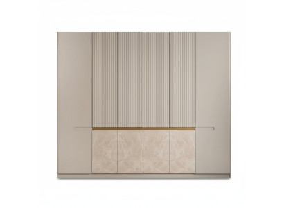 Kleiderschrank Holz Beige Elegant Modern