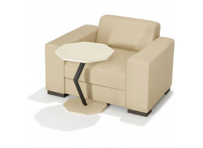 Beistelltisch aus Holz in Weiß modern elegant