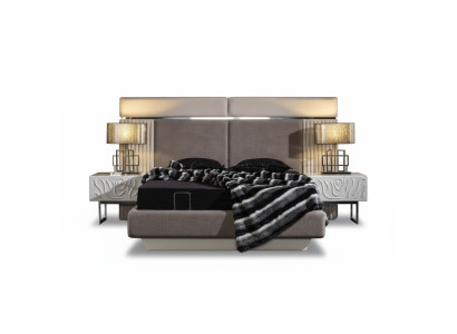 Elegantes weißes Schlafzimmer-Set aus Holz mit modernem Design