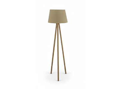 Beige Holz Stehlampe im eleganten Design für modernes und klassisches