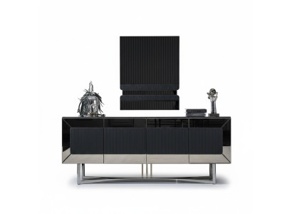 Elegantes graues Holzsideboard im modernen Design