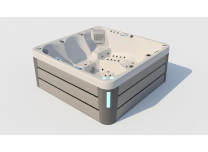 Sprudelwanne Hydromassagebad Whirlpool Whirlwanne Außenwhirlpool 210x210 cm