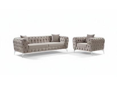 Ästhetik und Komfort für jeden Tag – wählen Sie ein Set aus Sofa und Sessel