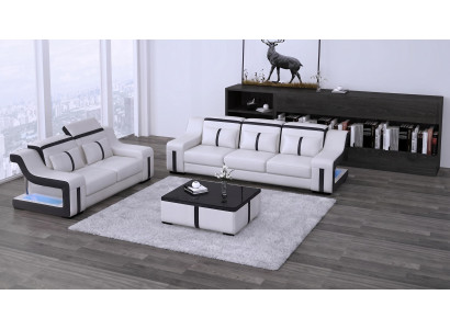 Wohnzimmer 3-Sitzer 2-Sitzer Sofa Set Modern Weiß Exklusive Couch