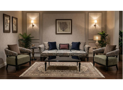 Wohnzimmer Set 3-sitzer Couchtisch Beistelltisch Modern Komfortabel