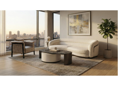 Wohnzimmer Set 3-sitzer Couchtisch Modern Komfortabel Robust Stabil