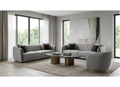Wohnzimmer Set 3-sitzer Couchtisch Modern Komfortabel Robust
