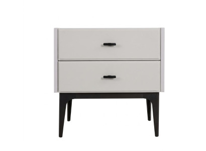 Weißer Nachttisch modern Holznachtisch Jugendzimmer Schlafzimmer Teenager