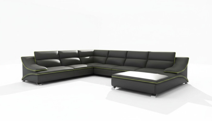 Ecksofa Ledersofa Polster Wohnlandschaft Couch Sofa Eckgarnitur U Form EltmannG