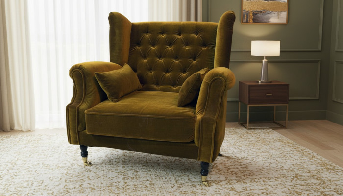 Chesterfield Ohrensessel Sessel Couch Relax Polster Designer Couchen Liverpool