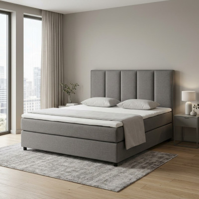 Continental Boxspring Bett Betten Polster Hoch Doppel Leder Textil Bett