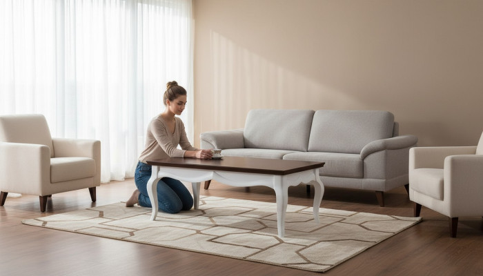 Echtholz Handarbeit Klassische Tische Tisch Couchtisch Beistell Neu - Model MI-2
