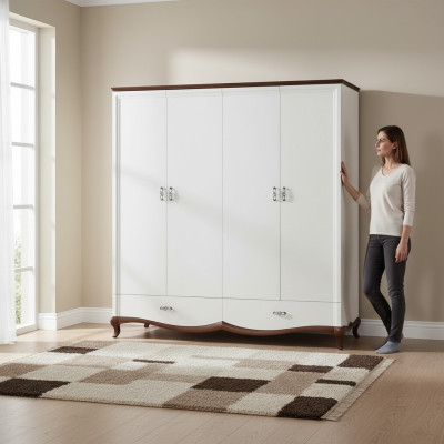 Massivholz Echtholz Handarbeit Klassische Schränke Schrank Schrankwand MI-4D Neu