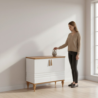 Klassische Kommode Vitrine Kommoden Vitrinen Kommodenschrank Schrank TO-K2sz