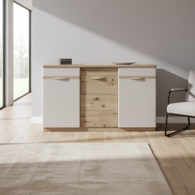Klassische Kommode Vitrine Kommoden Vitrinen Kommodenschrank Schrank Como CM-K3 