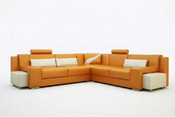 Wohnlandschaft Polster Ecke Eck Sofa Sitz Couch Garnitur Landschaft Leder V015B