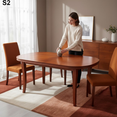 Tisch Esstisch Holztisch XXL Konferenztisch S2 80X140cm Ausziehbar 80X180cm