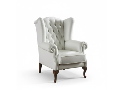 Chesterfield Ohrensessel Sessel Polster Fernseh Büro Couch Echtes CL- F2