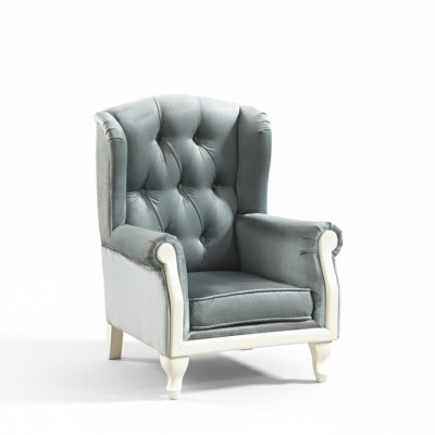 Chesterfield Ohrensessel Sessel Polster Fernseh Büro Couch Echtes Leder
