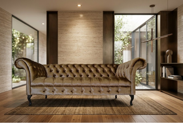 Chesterfield Sofa Polster Designer Couchen Sofas Garnitur Textil Stoff Textil 2