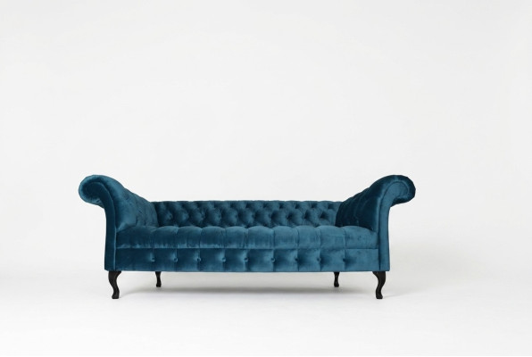 Chesterfield Sofa Polster Designer Couchen Sofas Garnitur Textil Stoff Textil 18