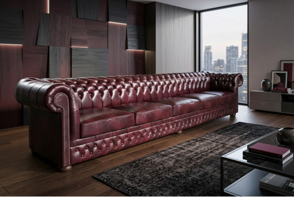 Chesterfield Sofa 8 SITZER XXL Polster Designer Couchen Sofas Garnitur Sofa Neu