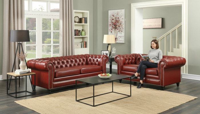 Braune Chesterfield Sofa 3+2 Sitzer Polster Designer Couchen Sofas Garnitur