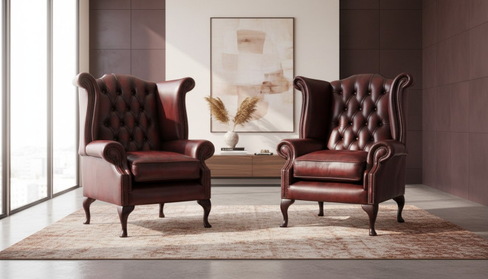Echter Chesterfield  Ohrensessel Sessel Couch Sofa Polster Sitz Lounge Antik